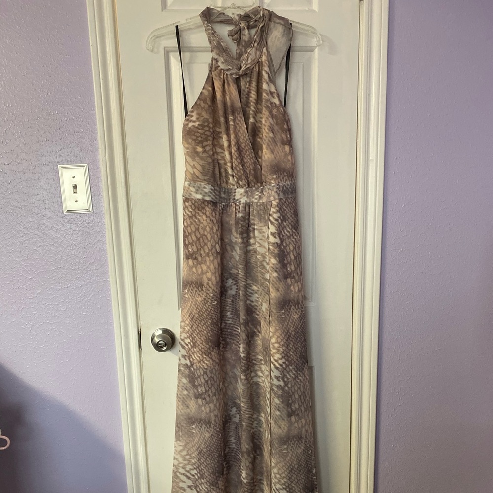 Bebe halter neck backless maxi dress